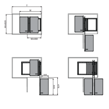 Kệ liên hoàn âm tủ nan dẹt đáy đặc Grob GM-90A