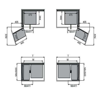 Kệ Liên Hoàn Nan Dẹt Đáy Đặc Inox SUS304 Grob (GM304-290L; GM304-290R)