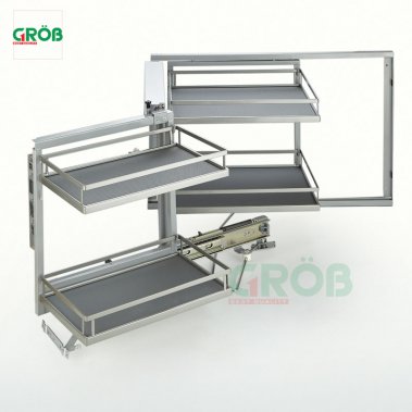 Kệ Liên Hoàn Nan Dẹt Đáy Đặc Inox SUS304 Grob (GM304-290L; GM304-290R)