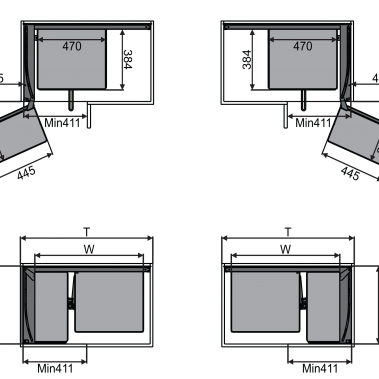 Kệ Liên Hoàn Nan Dẹt Đáy Đặc Grob (GVH-90L; GVH-90R)