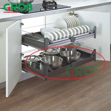Kệ xoong nồi inox hộp vách kính Grob (PHF-60; PHF-70; PHF-80; PHF-90)