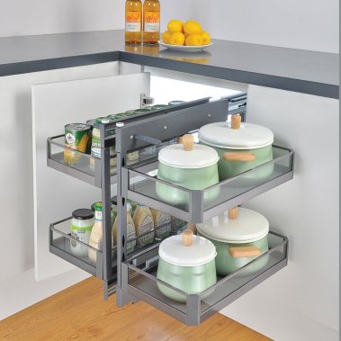 Kệ liên hoàn âm tủ Inox hộp vách kính Grob GK-90A