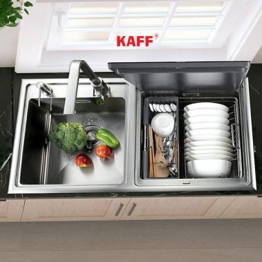 MÁY RỬA BÁT KẾT HỢP CHẬU RỬA KAFF KF-SWM6
