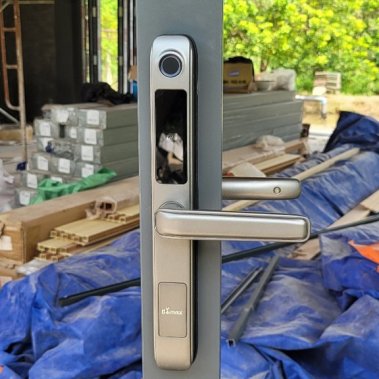 Khóa vân tay chống nước cửa nhôm xingfa, cửa sắt DEMAX EL101 SV - APP WIFI