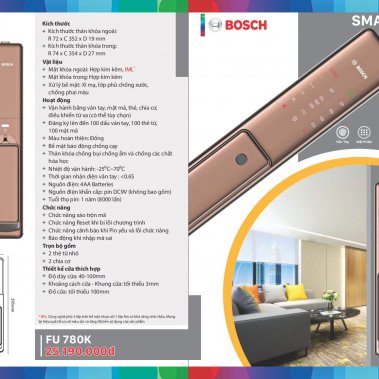 Khóa Cửa Vân Tay BOSCH FU 780K