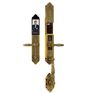Khóa đại sảnh biệt thự nhận diện khuôn mặt Face ID-3D Demax EL988 GB BRASS