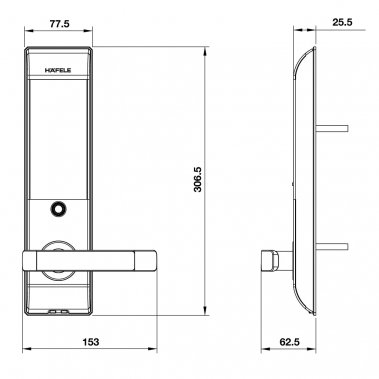 Khóa điện tử Hafele EL7500-TC 912.05.716