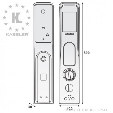Khóa vân tay thông minh màn hình chuông KASSLER KL-858