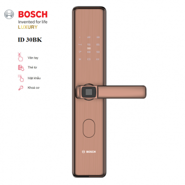 Khóa Cửa Vân Tay BOSCH ID 30B AMBER GOLD (Vàng đồng)