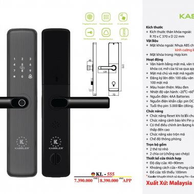 Khóa vân tay Kassler KL-600 PG