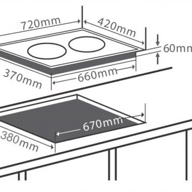 Bếp hỗn hợp Chefs EH-MIX330