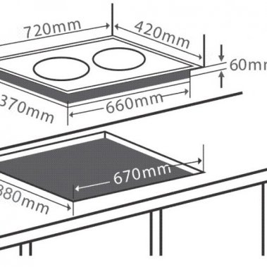 Bếp hỗn hợp Chefs EH-MIX333