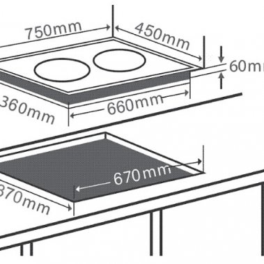 Bếp từ đôi Chefs EH-DIH888P