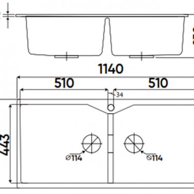 Chậu rửa đá GRANITE KF-LAC1