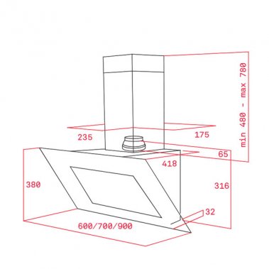 Máy hút mùi Teka DVT 985 White 40483572