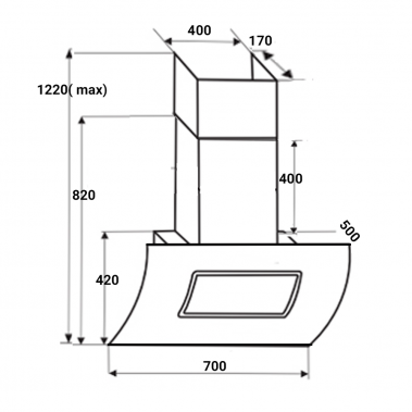 Máy hút mùi Chefs EH-R706E7B