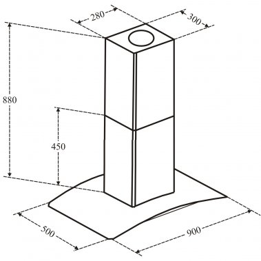 MÁY HÚT MÙI ĐỘC LẬP KAFF KF-IS90GH