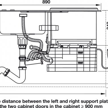 MÁY RỬA BÁT KẾT HỢP CHẬU RỬA KAFF KF-SWM6