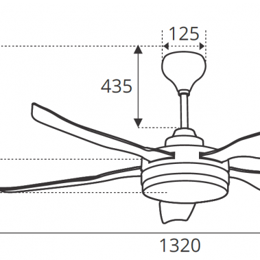 Quạt Trần Cánh Nhựa Sinwa SL45 - 5 Cánh - Đèn LED - Có Remote