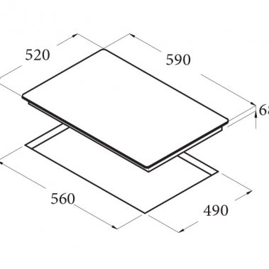 Bếp từ Cata IB 604 BK 08074001