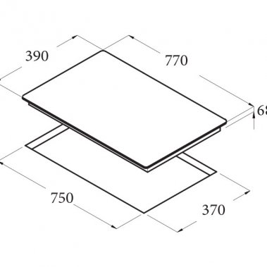 Bếp từ Cata IB 753 BK 08081202