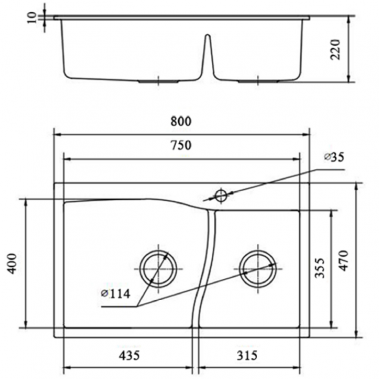 Chậu rửa đá Granite KAFF KF-8047SJ