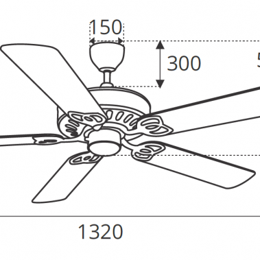 Quạt Trần Cánh Gỗ Sinwa F62 ORB - 5 Cánh