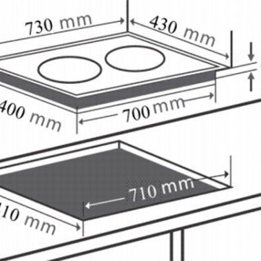 Bếp hỗn hợp Chefs EH-MIX366