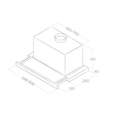 Máy hút mùi âm tủ Elica ELITE 14 LUX