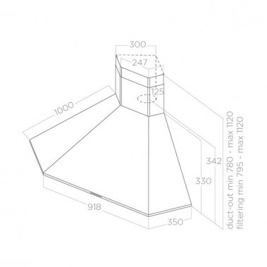 Máy hút mùi áp tường ELICA ACUTA
