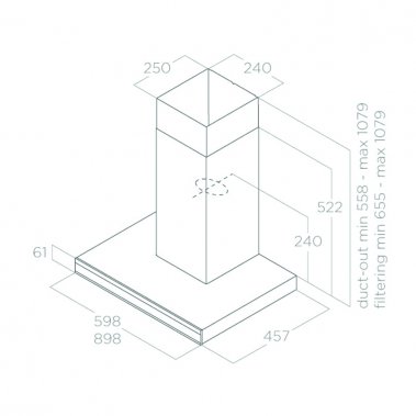 Máy hút mùi áp tường ELICA ADÉLE