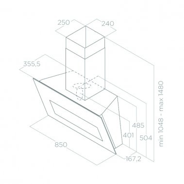 Máy hút mùi áp tường ELICA BLOOM-S