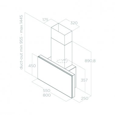 Máy hút mùi áp tường ELICA PLAT