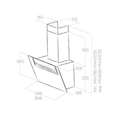 Máy hút mùi áp tường ELICA SHEEN-S