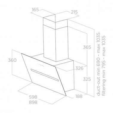 Máy hút mùi áp tường ELICA SHY S