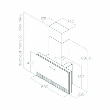 Máy hút mùi áp tường ELICA SUPER PLAT