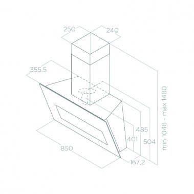 Máy hút ùi áp tường ELICA BLOOM