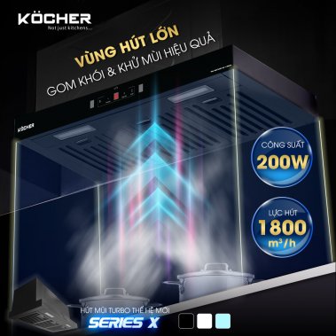 MÁY HÚT MÙI KOCHER TURBO SERIES X - X350T