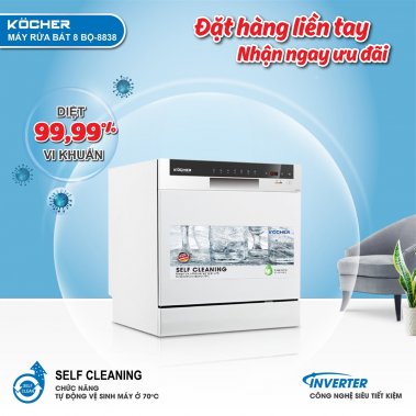 MÁY RỬA BÁT KOCHER KDEU-8838