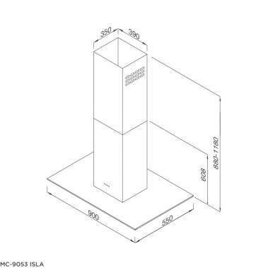 Máy hút khói, khử mùi Mã số Malloca MC-9053 ISLA