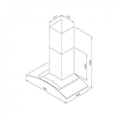 Máy hút khử mùi áp tường Malloca MC 9078-900