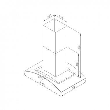 Máy hút khử mùi đảo Malloca MC 9081 ISLAND NEW