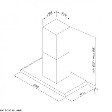 Máy hút khử mùi đảo Malloca MC 9082 ISLAND