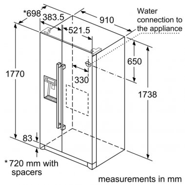 TỦ LẠNH 2 CÁNH SIDE BY SIDE MODEL HMH.KAI90VI20G