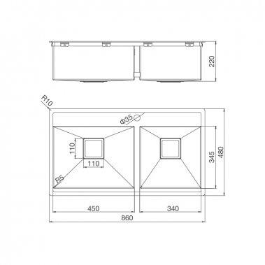 Chậu rửa chén Malloca MS 6304T