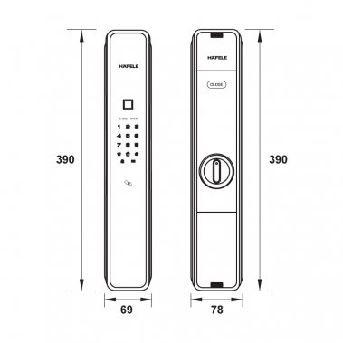 Khóa điện tử Hafele PP9000 912.05.694