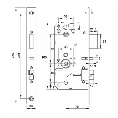 Khóa điện tử Hafele PP9000 912.05.694