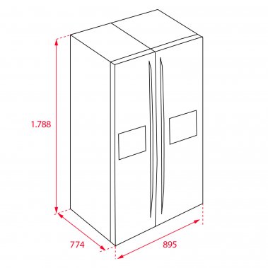 Tủ lạnh Side by Side 4 cánh đứng độc lập Teka RLF 74925 SS EU