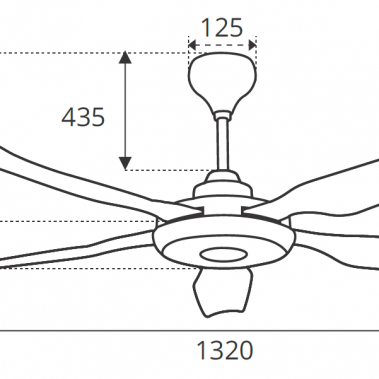 Quạt Trần Cánh Nhựa Sinwa SL45 - 5 Cánh - Có Remote