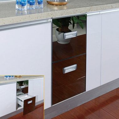 Thùng Gạo 2 Ngăn Mặt Gương Grob (RB2-300B, RB2-300W)